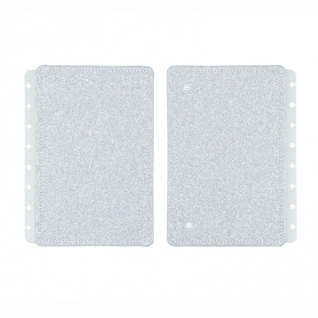 Capa e contra-capa médio Lets Glitter Silver 2.0 CICM3133 - Caderno Inteligente
