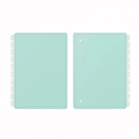 Capa e contra-capa médio Verde Pastel CICM3082 - Caderno Inteligente