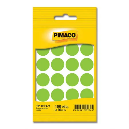 Etiqueta adesiva TP19 - verde neon - Pimaco