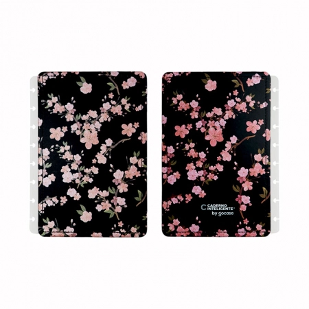 Capa e contra-capa A5 Classical Rose Black by Gocase CICA2110 - Caderno Inteligente