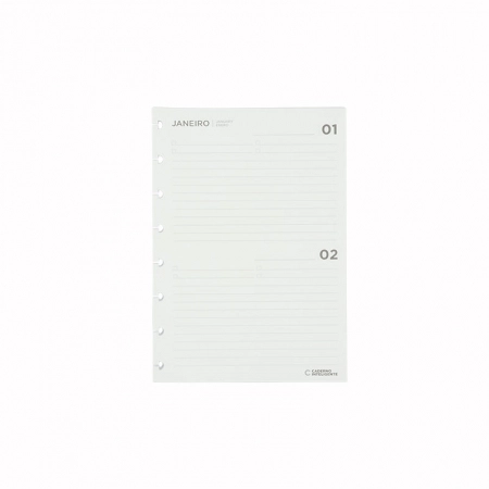 Bloco refil A5 agenda inteligente pautado com 30 folhas - CIRA2027