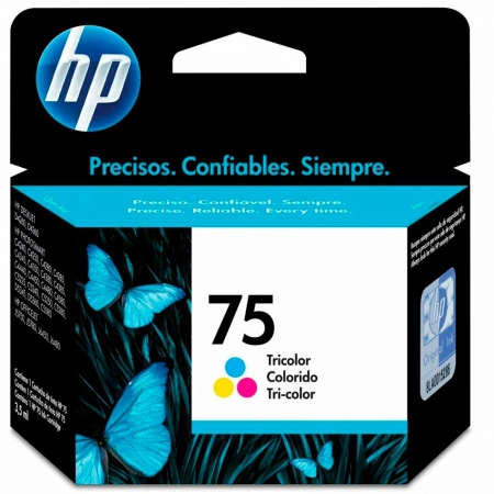 Cartucho HP 75 Original CB337WB cores p/ Deskjet D4360, Photosmart C4424, C4440, C4524