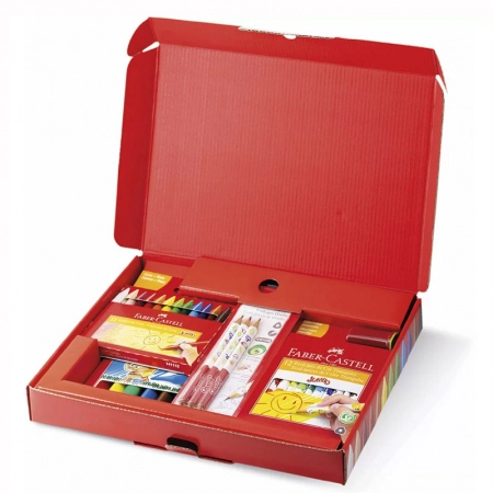 Kit colorir e desenhar Jumbo com 34 itens - Faber-Castell