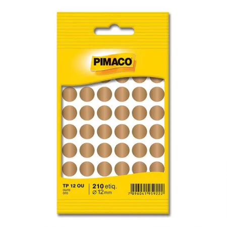 Etiqueta adesiva TP12 - ouro - Pimaco
