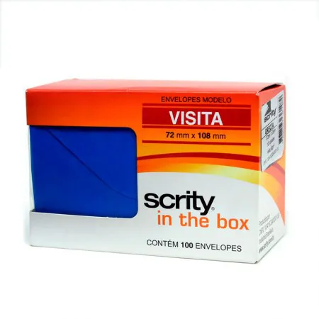 Envelope Color Plus Azul Royal 72x108mm 100und Scrity