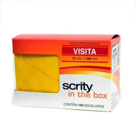 Envelope Color Plus Amarelo 72x108mm 100und Scrity