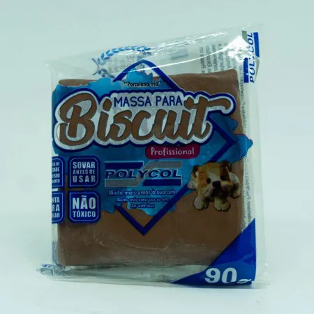 Massa de Biscuit 90g - Marrom - Polycol