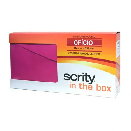Envelope Color Plus Rosa Choque 114x229mm 100und Scrity