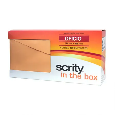 Envelope Color Plus Salmão 114x229mm 100und Scrity