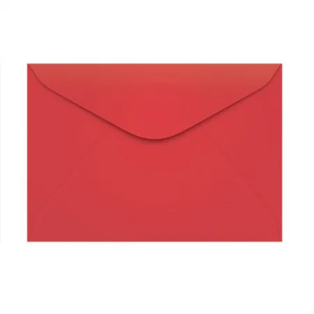 Envelope Color Plus Vermelho 114x162mm - caixa com 100 unidades - Scrity