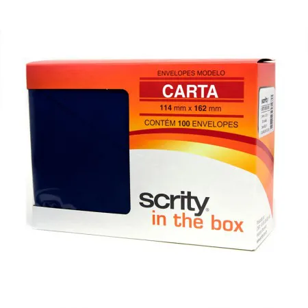Envelope Color Plus Azul Escuro 114x162mm 100und Scrity