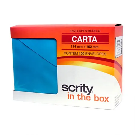 Envelope Color Plus Azul Turquesa 114x162mm 100und Scrity