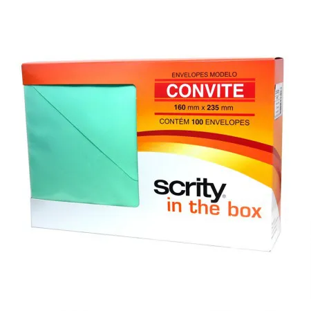 Envelope Color Plus Verde Claro 160x235mm - caixa com 100 unidades - Scrity
