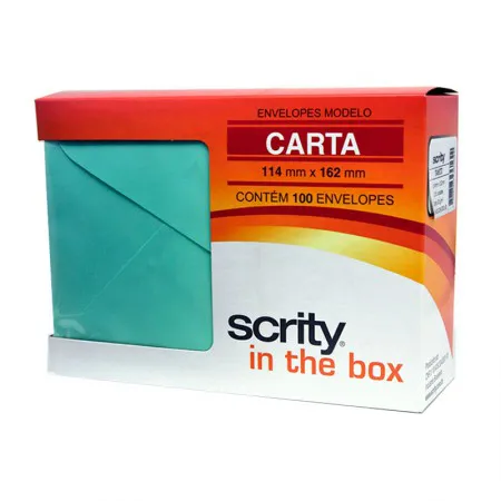 Envelope Color Plus Verde Claro 114x162mm 100und Scrity