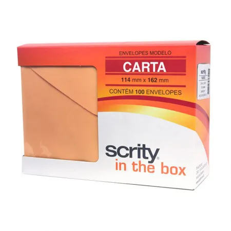 Envelope Color Plus Salmão 114x162mm 100und Scrity