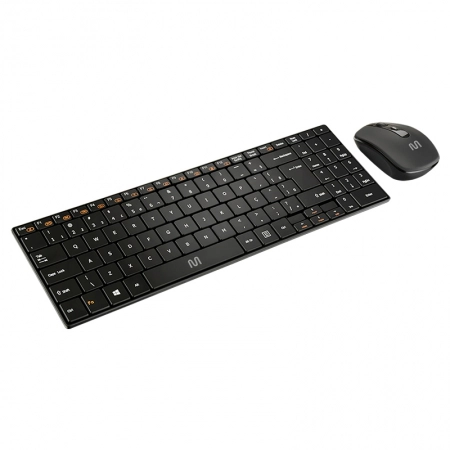 Teclado e mouse sem fio USB 2.4Ghz Slim Preto multimídia - TC202 - Multi