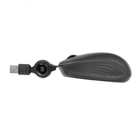 Mouse com fio USB retrátil emborrachado Preto - MO231 - Multi