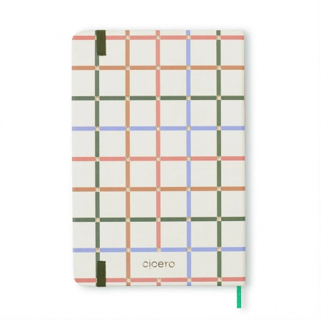 Caderneta capa dura 1/8 Trama Teia sem pauta 160 folhas - Cicero