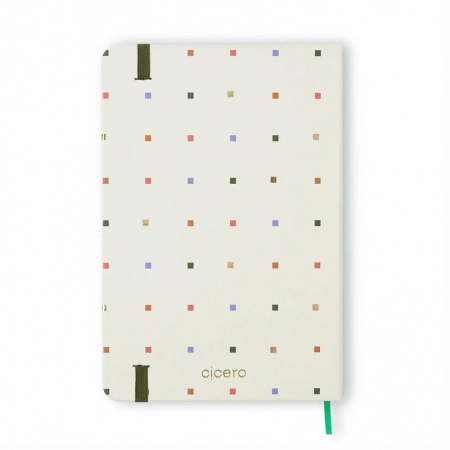 Caderneta capa dura 1/8 Trama Pontos pautado 160 folhas - Cicero