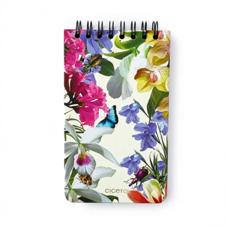 Bloco wire-o espiral pautado com 80 folhas Jóia Natural Insecta Dia - Cicero