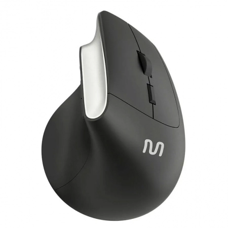 Mouse sem fio vertical 2.4GHz 1600 dpi Preto MO384 - Multilaser