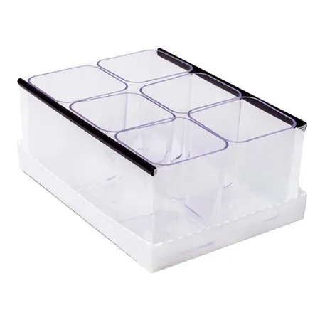 Caixa organizadora de objetos 6 divisões cristal 2193H Dello