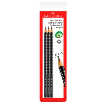 Lápis preto nr 2B SM/2001WAP com 3 unidades - Faber-Castell