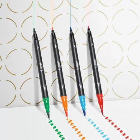 Caneta hidrográfica Dual Tip Intensity com 5 unidades - Bic