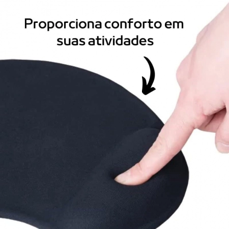 Mouse pad oval com apoio de espuma - Laborpack