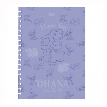 Caderno espiral capa dura universitário Smart 80 folhas 4512 Stitch - Dac