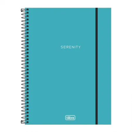 Caderno capa plástica universitário 1x1 80 folhas Neon Azul - Tilibra