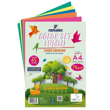Livro atividades criativo Lummi 75g com 45 folhas - Romitec