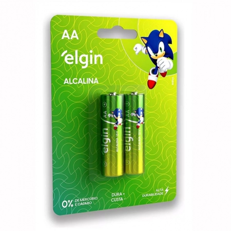 Pilha alcalina pequena AA com 2 unidades - Elgin