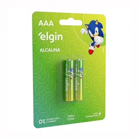 Pilha alcalina palito AAA com 2 unidades - Elgin