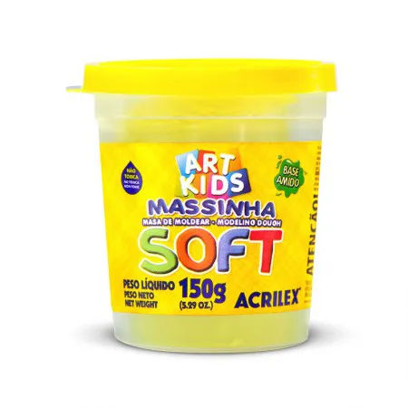 Massa de modelar Soft 150g Amarelo Limão 102 - Acrilex