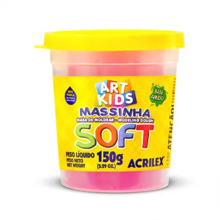Massa de modelar Soft 150g Rosa 107 - Acrilex