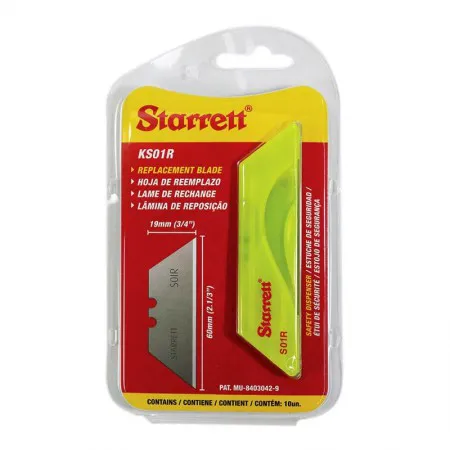 Lâmina para estilete 60x19mm com 10 unidades KS01R - Starrett