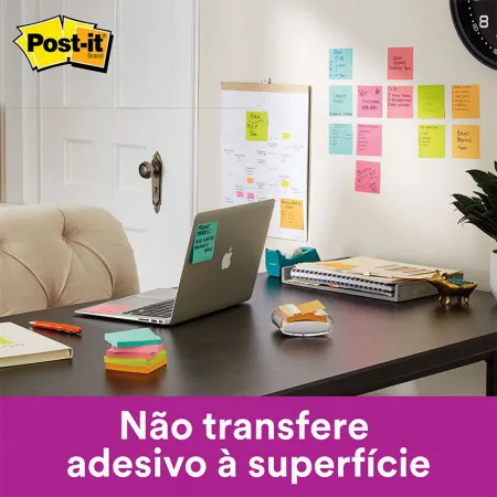 Bloco de notas super adesivas Post-it reciclado Azul Jeans 76x102mm 90 folhas - 3M