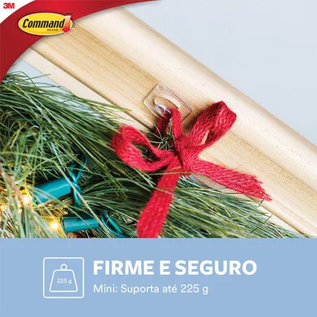Gancho adesivo Command transparente mini 6 unid HB004270490 - 3M