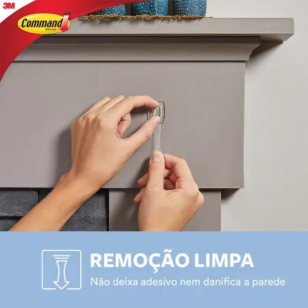 Gancho adesivo Command transparente mini 6 unid HB004270490 - 3M