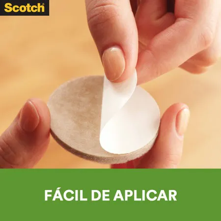 Feltro sintético para móveis leves Scotch quadrado marrom Médio c/12 unid - 3M