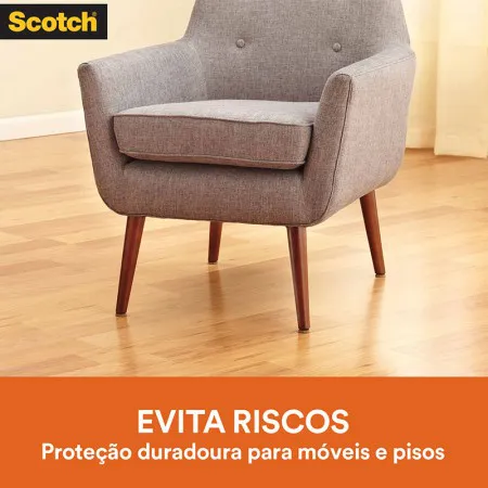 Protetor antideslizante Scotch redondo preto Pequeno 12 unidades - 3M