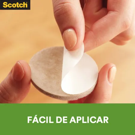 Feltro sintético para móveis leves Scotch redondo marrom Médio c/12 unid - 3M