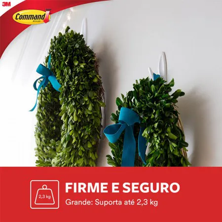 Gancho adesivo design Command branco grande HB004820005 - 3M