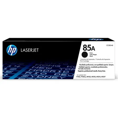 Toner HP 85A Original CE285AB Preto p/ Laserjet Pro P1102, P1102w, P1102w, M1212nf, M1132
