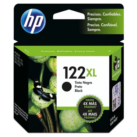 Cartucho HP 122XL Original CH563HB preto p/ DeskJet 1000, 2050, 3050, 2000