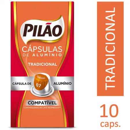 Cápsula de café espresso Tradicional com 10 unidades - Pilão