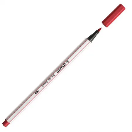 Caneta pincel Pen Brush Aquarelável 56850 Vermelho Escuro - Stabilo