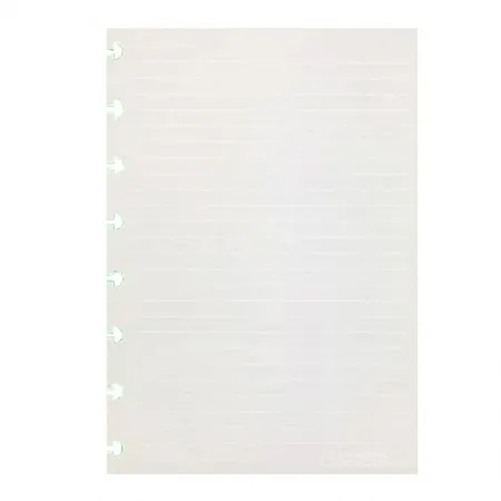 Bloco refil A5 pautado linha branca 120g com 30 folhas - CIRA2013 - Caderno Inteligente