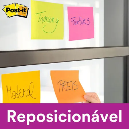 Bloco de notas super adesivas Post-it refil Verde Ácido 76x76mm 90 folhas - 3M